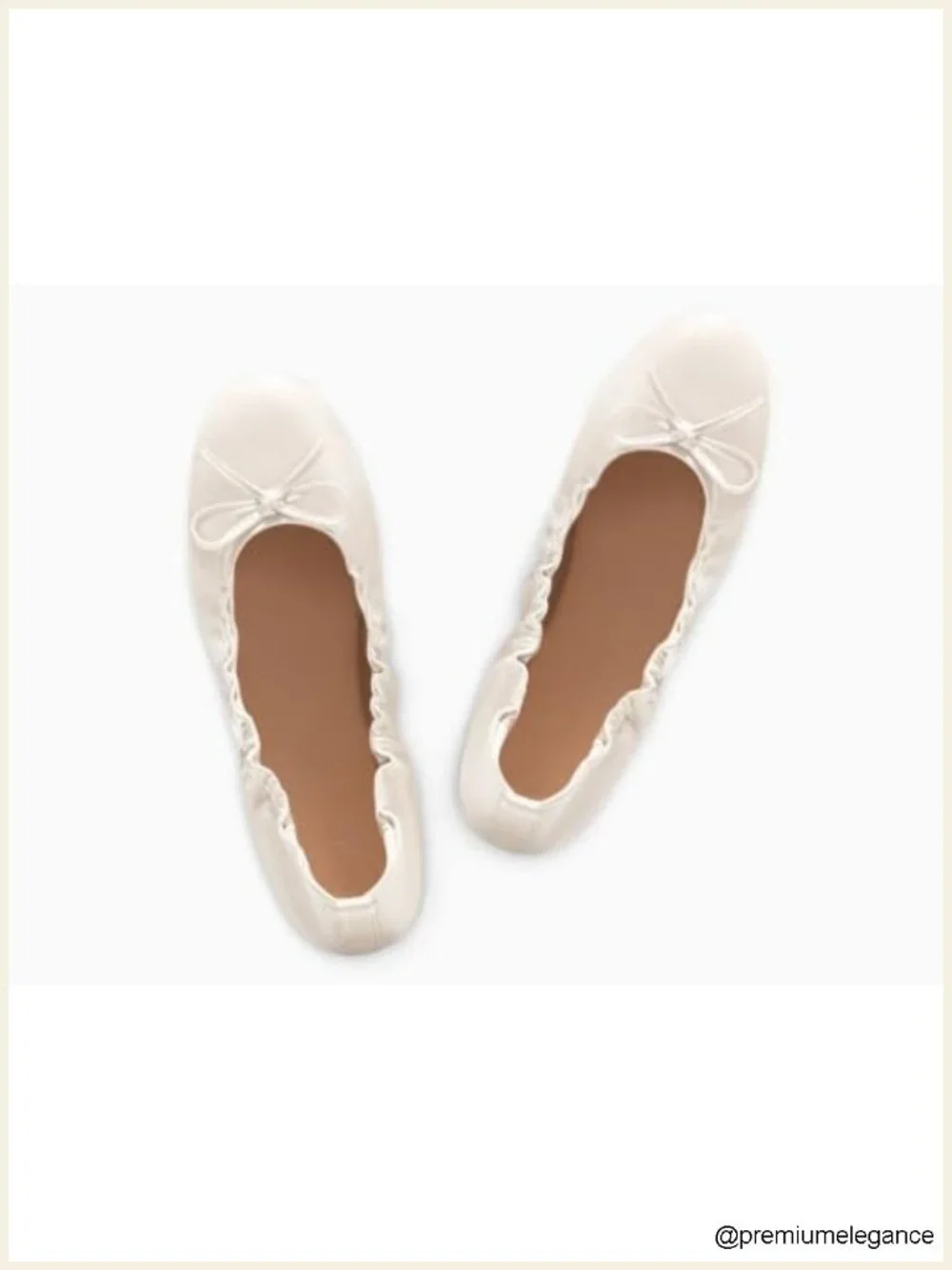 Women's Ballet Flats with Bow, Faux Leather Slip On Dress Shoes for Work Casual